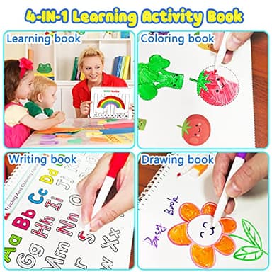 Huijing Montessori Preschool Learning Activities Busy Book - Workbook Activity Binder / Toys for Toddlers, Autism Learning Materials and Tracing Coloring Book - Image 4