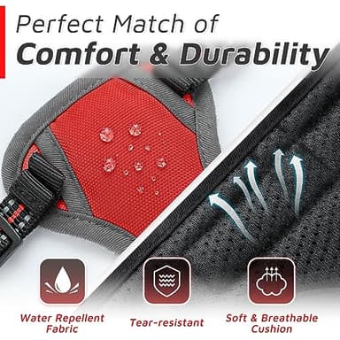 Eagloo Small Dog Harness No Pull, Service Vest with Reflective Strips and Control Handle, Adjustable and Comfortable for Easy Walking, No Choke Pet Harness with 2 Metal Rings, Red, XS - Image 7