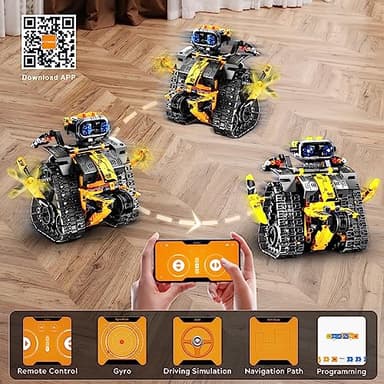 INSOON Robot Toys for Kids Building Set, 520 PCS App & Remote Control Robotics Kit, 5-in-1 RC Wall Robot Engineer Dinosaur Building Block Toy Gift for Kids 6 7 8 9 10 11 12+ Years Old Boys Girls - Image 7