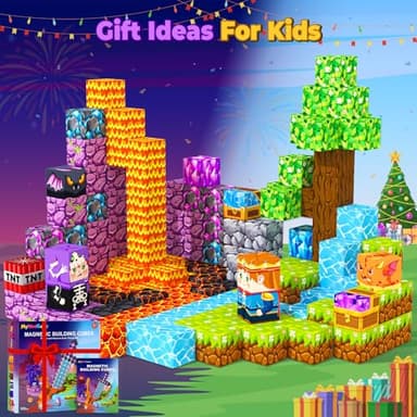 MyWodGame Magnetic Blocks Building Toys for 3 4 5 6 7 8 9 10 11 12 13 Year Old Boys Girls, Kids Magnetic Cubes Tiles Montessori Sensory Travel Magnet Toys Games Christmas Birthday Party Toddler Gifts - Image 2