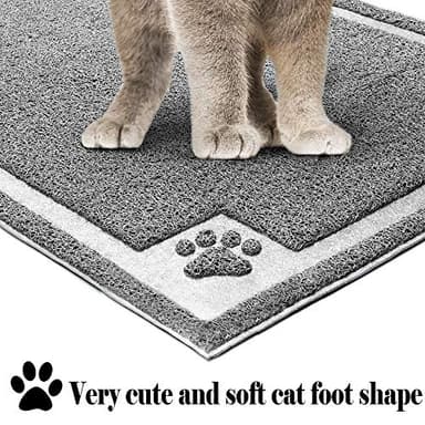 UPSKY Large Cat Litter Mat Trapper 35"×23" Traps Litter from Box and Paws Scatter Control for Litter Box Soft on Sensitive Kitty Paws Easy to Clean - Image 3