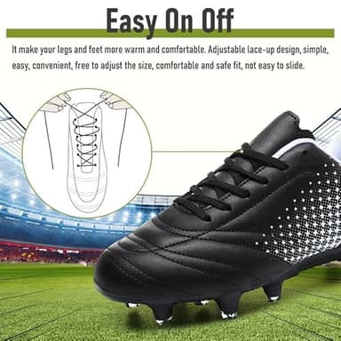 LIZRHA Soccer Shoes for Boys Girls Soccer Cleats Boys Girls Kids Athletic Outdoor Football Shoes Youth Football Cleats Outdoor & Indoor Soccer Shoes Lightweight, Running & Training for Students - Image 6