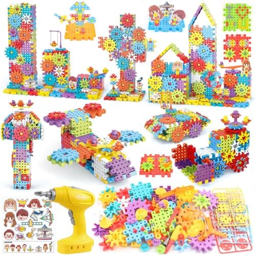DEKILEA Building Toys, 234 Pieces Upgrade Gear Building Blocks Set Kids Tool Set with Electric Drill, Construction Toys STEM Kits for Kids Age 3+ - Image 1
