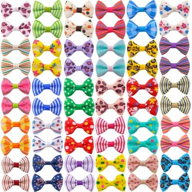 QingHan Dog Hair Bows Small Puppy: Clips for Pet Grooming Gifts 60Pcs (30 colros x 2) - Image 8