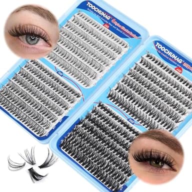 TOOCHUNAG 560pcs Wispy Lash Clusters Natural Individual Lashes Cluster Eyelash Extensions 8-16mm Fluffy Eyelash Clusters D Curly DIY Eye Lashes Extension (20/30/40/50D) - Image 5