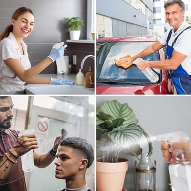 Plastic Spray Bottles Empty Spray Bottle 16.9oz/500ml 2 Pack Heavy Duty Spraying Bottles Mist/Stream Water Bottle for Cleaning Solutions, Essential Oils, Hair (Clear) - Image 6