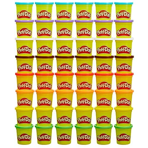 Play-Doh Bulk Pack of 48 Cans, 6 Sets of 8 Modeling Compound Colors, 3oz, Back to School Gifts & Prizes for Students & Classroom, Preschool Toys for Kids, Ages 2+ (Amazon Exclusive) - Image 1