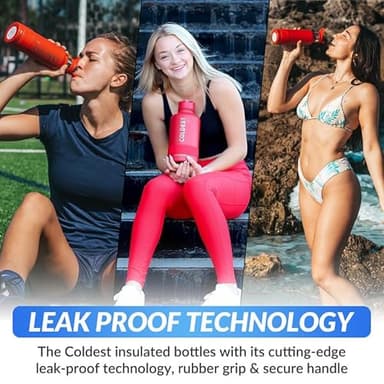 Coldest Insulated Water Bottle with Straw Lid - Stainless Steel Metal Thermos for Men & Women (Hyperspace White, 64 oz) - Image 7