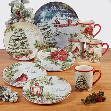 Certified International Silent Night 11" Dinner Plates, Set of 4, Multicolor, Large - Image 3