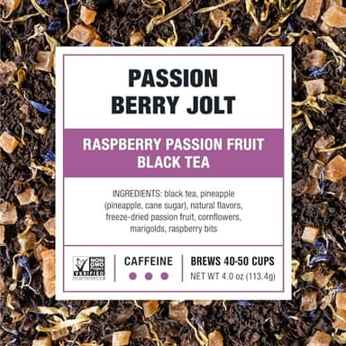 Tiesta Tea - Passion Berry Jolt, Loose Leaf, Raspberry Passion Fruit Black Tea, Premium Caffeinated Blend, Make Hot or Iced & Brews Up to 50 Cups, 4oz Refillable Tin - Image 3