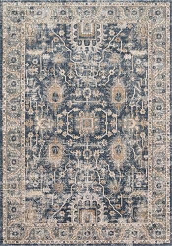 Loloi Teagan Collection TEA-03 Denim/Pebble 9'-9" x 13'-6" Area Rug, Large, Soft Neutral Rug, High-Traffic for Living Room, Bedroom, Home Office, Dining Area - Image 5