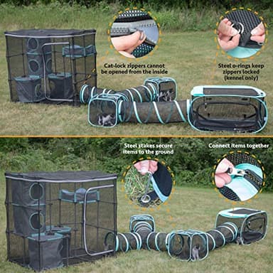 Kitty City Outdoor Catio Furniture and Play Kits for Cats, Outdoor Mega Kit - Image 3