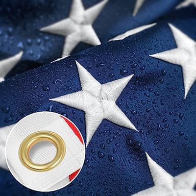 Indestructible American Flags for Outside 5x8,5x8Ft American Flag Heavy Duty,All Weather American Flag 5x8 Outdoor,America Flags Embroidered Stars Sewn Stripes,Grommets,Fade Resistant US Outdoor Flags - Image 1