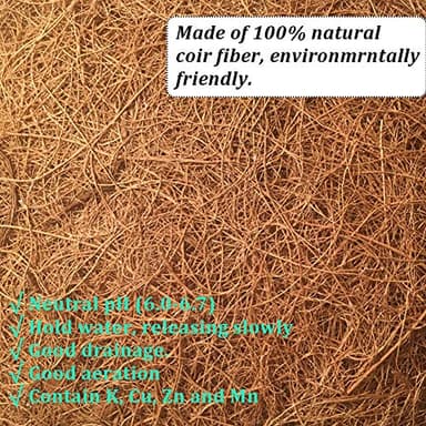 14 inch Coco Liner for planters, 2PCS Round Replacement Plant Basket Liners Coco Fiber Liner for Hanging Basket (14 inch Round) - Image 3