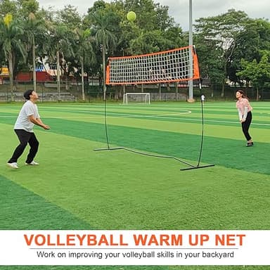 12FT Portable Volleyball Training Net for Hitting or Serving Drills, Outdoor & Indoor Freestanding Volleyball Practice Net with Height Adjustable, Glow in Dark Ball, Carry Bag - Image 6