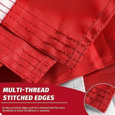 Indestructible American Flags for Outside 5x8,5x8Ft American Flag Heavy Duty,All Weather American Flag 5x8 Outdoor,America Flags Embroidered Stars Sewn Stripes,Grommets,Fade Resistant US Outdoor Flags - Image 4