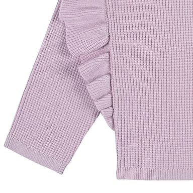 Gerber Baby Girls Toddler Sweater Knit Top and Cropped Pant Set, Lavender, 12 Months - Image 6