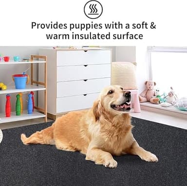 NYFITY Kennel Pad Dog Crate Mat Liner, Absorbs Urine, Waterproof, Non-Slip, Washable Puppy Pee Pad for Kennel Training - Under Pet Cage to Protect Floors, Thin Cut to Fit Design (48" x 29" - 1 Pack ) - Image 6