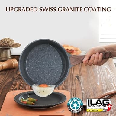 SENSARTE Nonstick Saucepan with Lid, 2.5 Quarts Medium Pot with Swiss Granite Coating, Stay-cool Handle, Sauce Pan Small Kitchen Cooking Pot, Induction Comptable, Free of Intentionally Added PFOA - Image 4