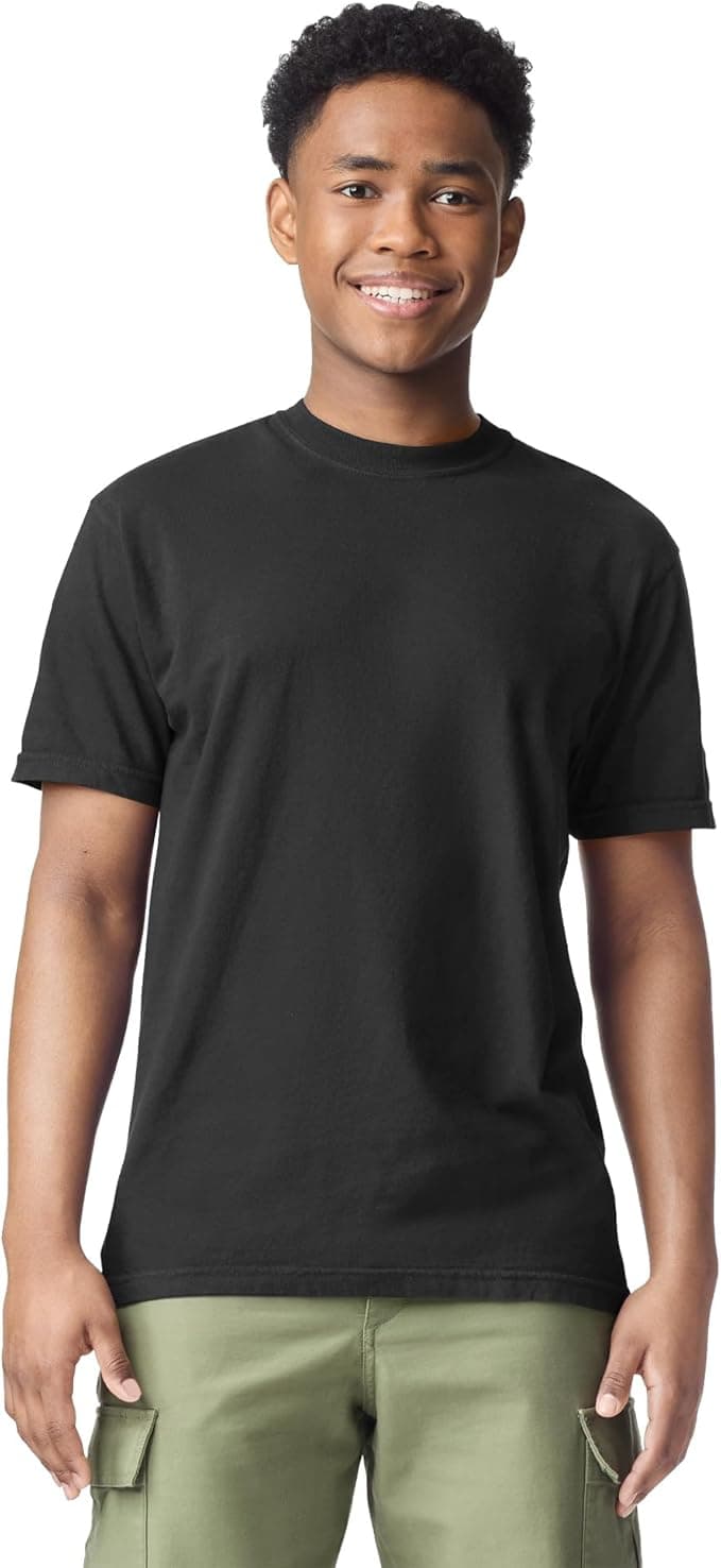 Comfort Colors Adult Short Sleeve Tee, Style G1717, Black (1-pack), XX-Large - Image 1
