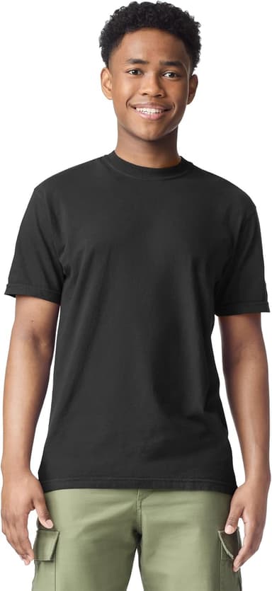 Comfort Colors Adult Short Sleeve Tee, Style G1717, Black (1-pack), XX-Large - Image 1
