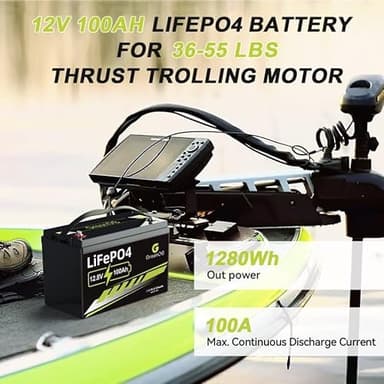 GREENOE 12V 100Ah LiFePO4 Battery Group 31 With Built-in 100A BMS, 15000 Deep Cycles Rechargeable Lithium Battery Prefect for Solar System, Rvs, Marine, Vans, Trailer, Backup (12V 100Ah*2) - Image 2
