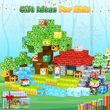 Magnetic Blocks, Magnet Cubes Building Blocks Toddler Travel Toys for 3-5 5-7 8-13 Year Old Boys Girls, Montessori Sensory Kids Toys & Games, Kids Birthday Decorations Party Favors Gifts - Image 6