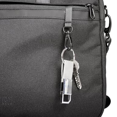 Kenneth Cole Recycled Polyester Slim 16" Laptop Business Briefcase, Black - Image 7