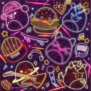 Buffalo Games - Glow in The Dark - Squishmallow Neon Lights - 100 Piece Jigsaw Puzzle - Image 5