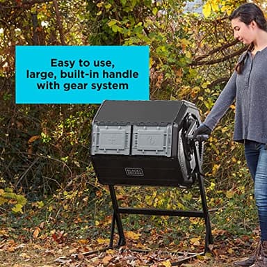 BLACK+DECKER 40-Gallon Dual Chamber Compost Tumbler Outdoor (BDSTGA9701) - Image 3