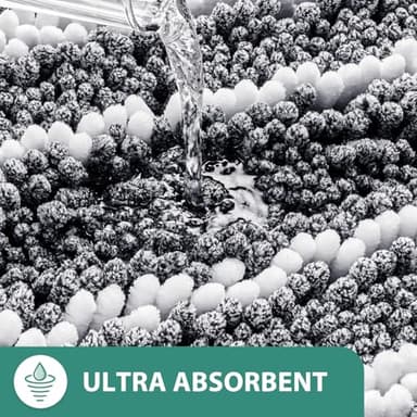 HOMEIDEAS Bathroom Rugs Sets 2 Piece, Cationic Dyed Chenille Extra Soft and Absorbent Non Slip Machine Washable Bath Mats (32"x20"+24"x17", Black) - Image 3