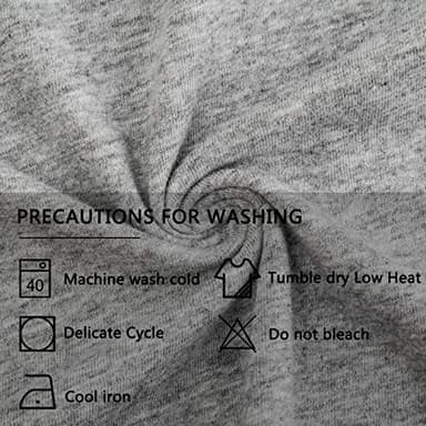 Keyocean Nightgown for Women, 100% Cotton Soft Lightweight Ladies Sleeping Gown, Light Grey, Large - Image 6