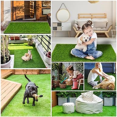 Artificial Grass, 26”x51'' Dog Pee Pads, Professional Dog Potty Training Rug, Grass Mat with Drainage Holes, Pet Turf Indoor Outdoor Flooring Fake Grass Doormat-Easy to Clean - Image 7