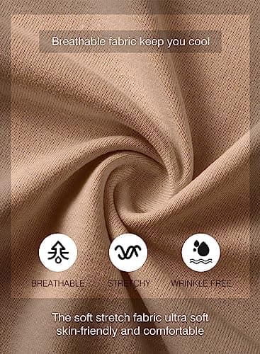 JMIERR Men's 3 Pack Cotton Hipster Hip Hop Longline Crewneck T-Shirt, Short Sleeve Gym Workout Athletic T Shirts for Men Pack,XL, Black/Dark Grey/Khaki - Image 7