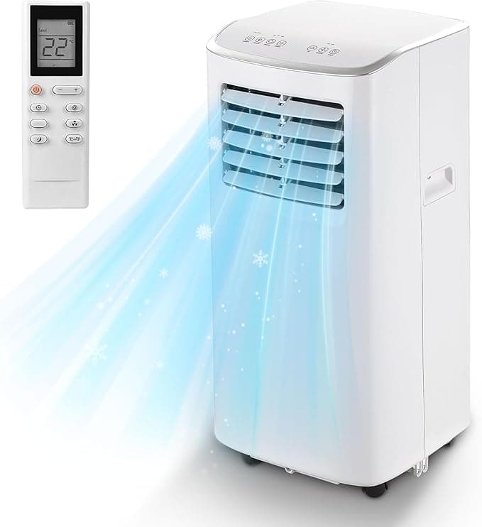 Spürbar 8500BTU Portable Air Conditioner 3-IN-1 with Fan&Dehumidifier AC unit with LED Remote Control up to 450 sq.ft. Room Air Conditioner with Sleep Mode,24H Timer,2 speed,Auto-evaporativ - Image 1