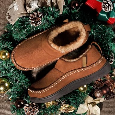 Zigzagger Men's Moccasin Ankle Toasty House Shoes Slippers Indoor Outdoor(Coffee,Size 11) - Image 6