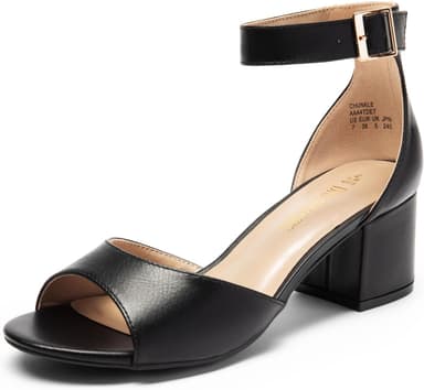DREAM PAIRS Womens Heels, Chunk Low Heel Comfortable Pump Sandals Dress Shoe - Image 2