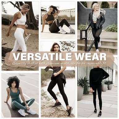 3 Pack Leggings for Women High Waisted No See-Through Tummy Control Soft Yoga Pants Womens Workout Athletic Running Leggings - Image 4