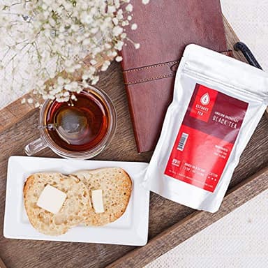 Elevate Tea ENGLISH BREAKFAST BLACK TEA, Loose Leaf Tea Blend, 30 servings, 3 Ounce Pouch, Caffeine Level: High, Single Unit, 3 Ounce (Pack of 1) - Image 3