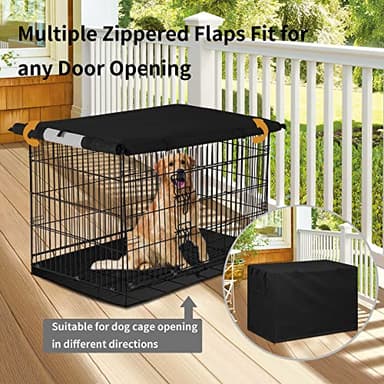 Easy-Going Dog Crate Cover 42 Inch Dog Kennel Cover for Dog, Cage Covers for Dog Crates Fit (42" L x28 Wx30 H) Black - Image 5