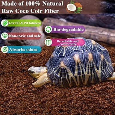 ZeeDix 2 Pack Coconut Fiber Substrate, 100% Organic Coconut Husk Coco Coir Brick Terrarium Bedding for Reptiles, Tortoise, Bearded Dragon, Leopard Gecko, Snake, Hermit Crabs, Frogs, Tarantula - Image 3