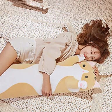 shangman Lovely Plush Cat Doll Cute Cartoon Soft Stuffed Kitten Long Throw Sleeping Pillow Toy Gift for Kids Girlfriend Multiple Size (Brown,50cm/19.6in) - Image 8