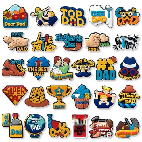 Super Dad Shoe Charms for Croc Clogs Decoration, Father's Day Shoe Decoration for Adults Teen - Image 1