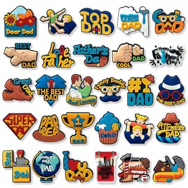 Super Dad Shoe Charms for Croc Clogs Decoration, Father's Day Shoe Decoration for Adults Teen - Image 1