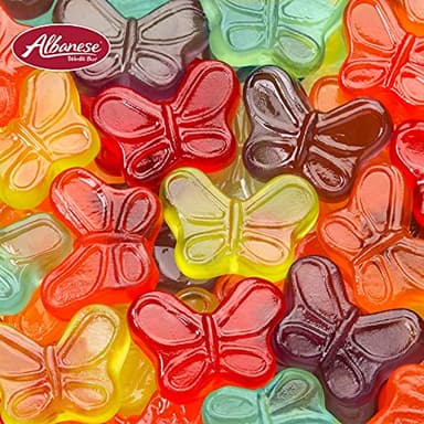 Albanese World's Best Mini Gummi Butterflies, 7.5oz Bag of Candy (Pack of 12), Individually Wrapped Soft & Chewy Candy Snacks - Image 8