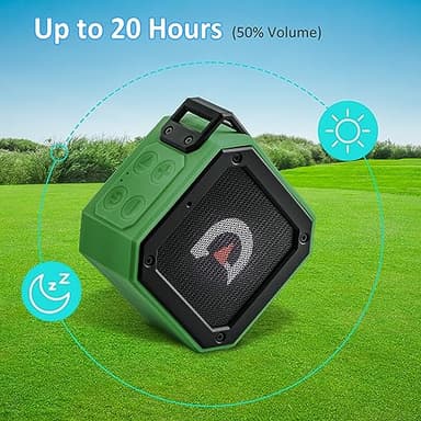 ACHIX Bluetooth Speaker for Golf Cart, Magnetic Portable Wireless Speaker with Loud Stereo Sound and Bass Boost, 20 Hours Play, Waterproof IPX7, TWS & SD Card Function (with Storage Case) - Image 6