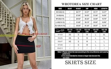 Wrotorea Women's Black Mini Skirt Mid-Waist Stretch Fitted Bodycon Short Mini Skirt (XS, Black) - Image 4