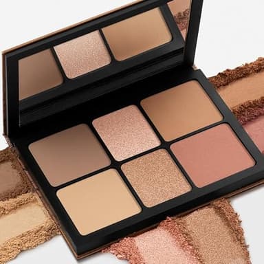 Smashbox The Cali Contour Palette | Six-Shade Contour Kit with Highlighter, Bronzer and Blush to add Dimension + Glow, 0.69 Ounce, Light to Medium - Image 6