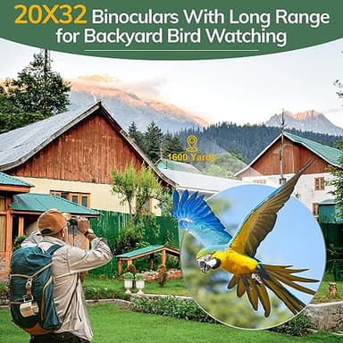 Compact Binoculars for Adults High Powered - OPAITA 20x32 Small Binoculars for Adults Kids with Low Light Vision for Hunting Cruise Ship Travel Concert Hiking - Image 6