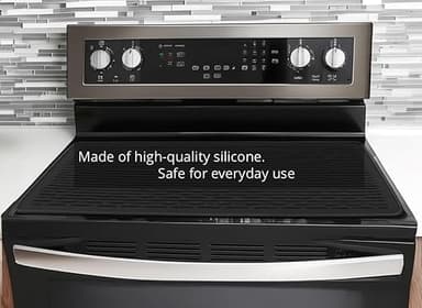 Stove Top Cover for Electric Stove - Silicone Stove Mat for Glass Top, Glass Cooktop Protector, Drying Mats For Kitchen,Oven Covers for Electric Stove (Black,28 x 20) - Image 2